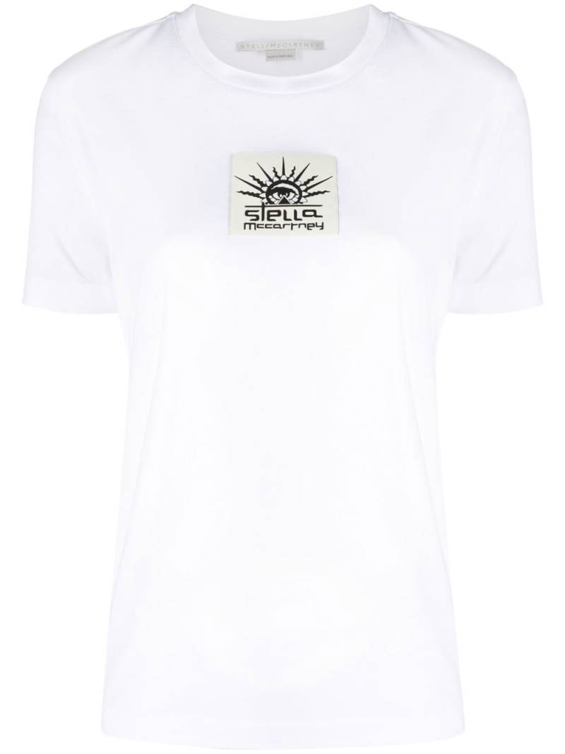 Stella McCartney logo-patch cotton T-shirt - White von Stella McCartney