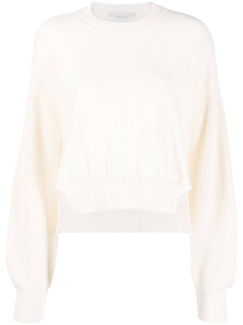 Stella McCartney logo-patch jumper - Neutrals von Stella McCartney