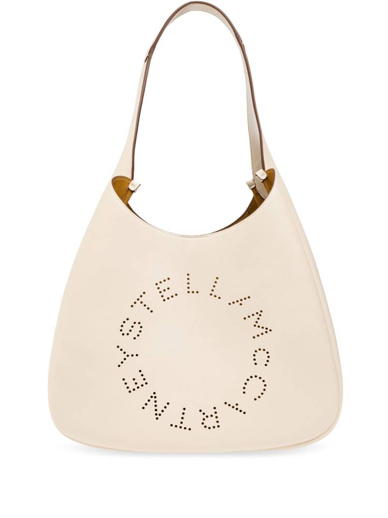 Stella McCartney logo-perforated faux-leather tote bag - Neutrals von Stella McCartney