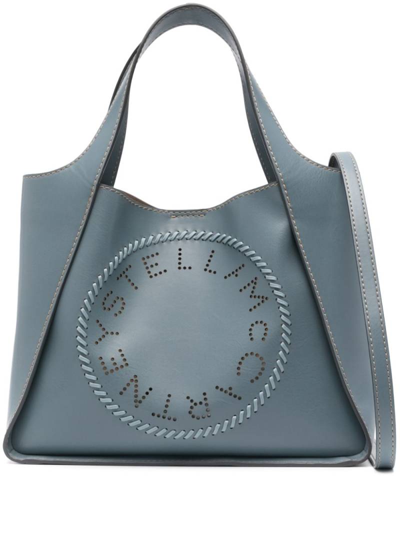 Stella McCartney logo-perforated shoulder bag - Blue von Stella McCartney