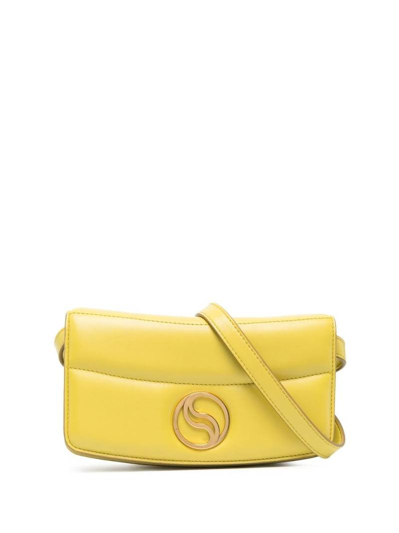 Stella McCartney logo plaque crossbody bag - Yellow von Stella McCartney