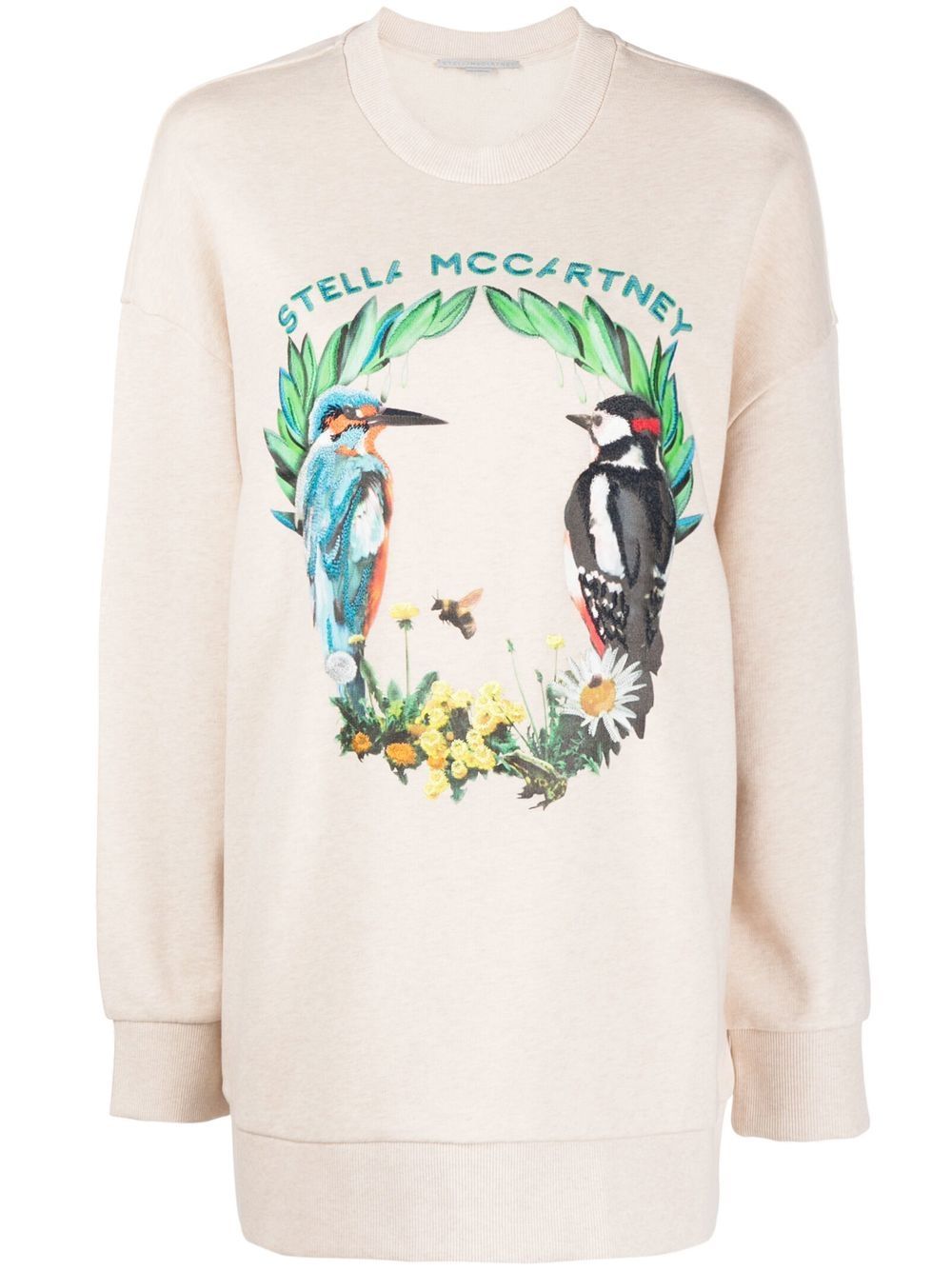 Stella McCartney logo-print cotton jumper - Neutrals von Stella McCartney