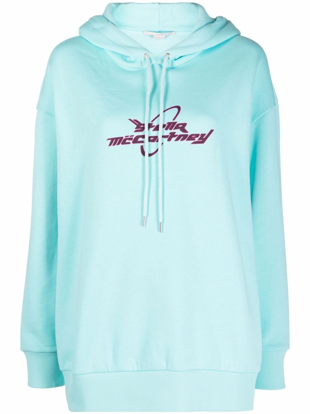 Stella McCartney logo-print long-sleeve hoodie - Blue von Stella McCartney