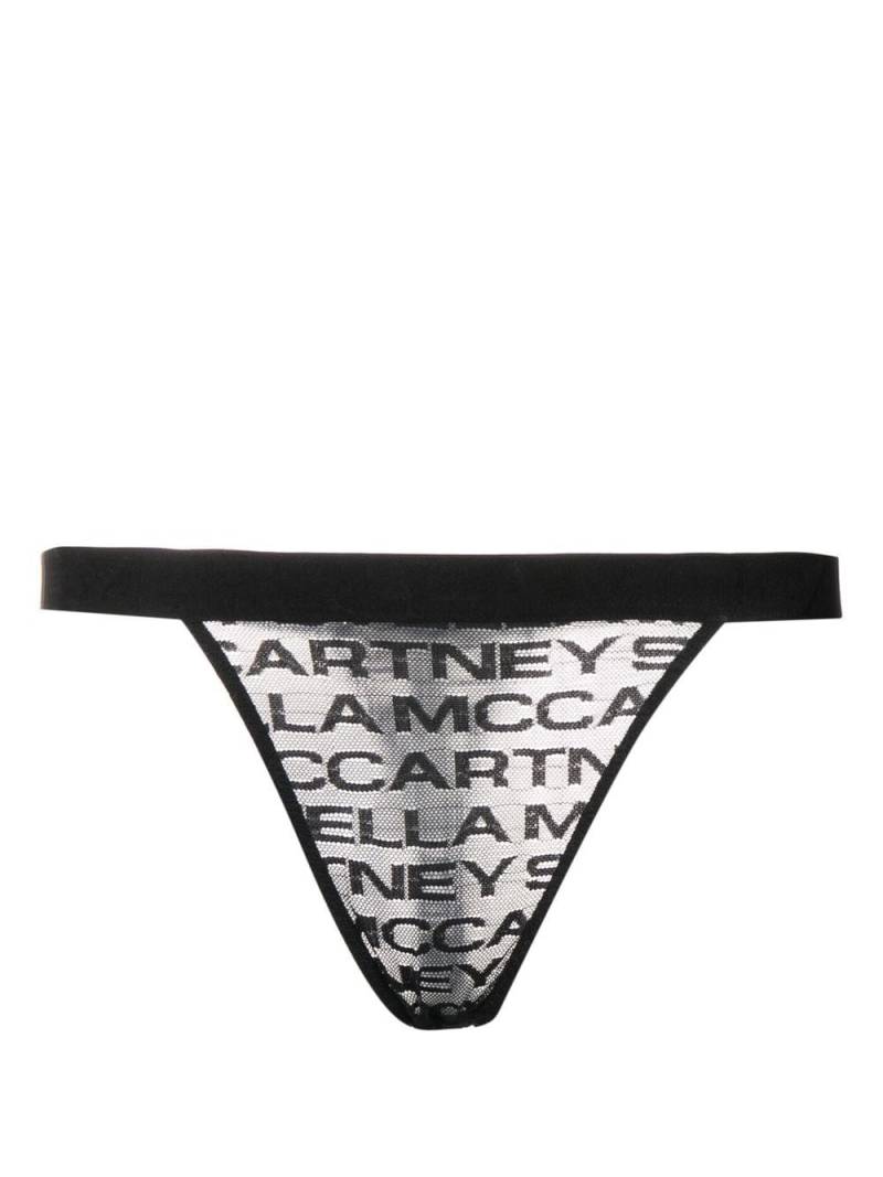 Stella McCartney logo-print thong - Black von Stella McCartney