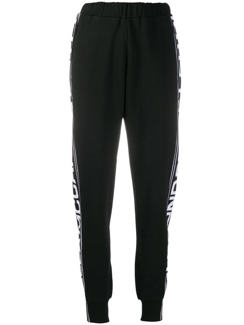 Stella McCartney logo stripe tapered track pants - Black von Stella McCartney