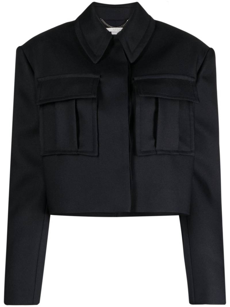 Stella McCartney long-sleeve cropped jacket - Blue von Stella McCartney