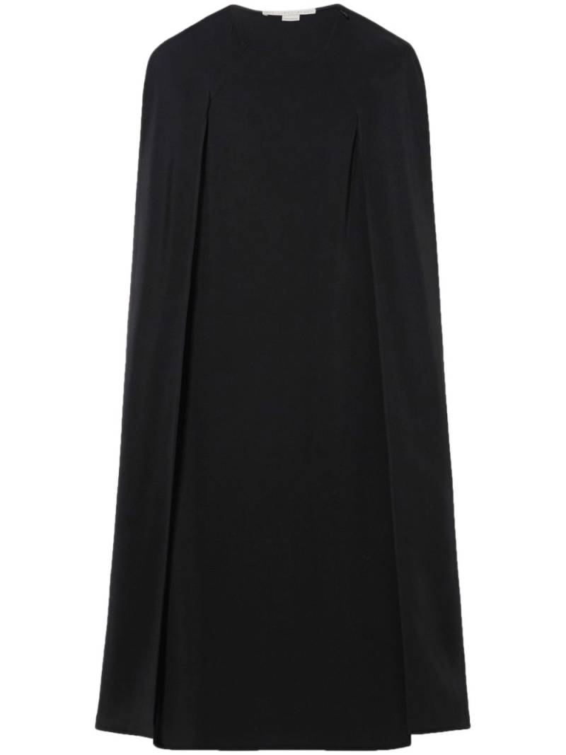 Stella McCartney long-sleeved cape dress - Black von Stella McCartney