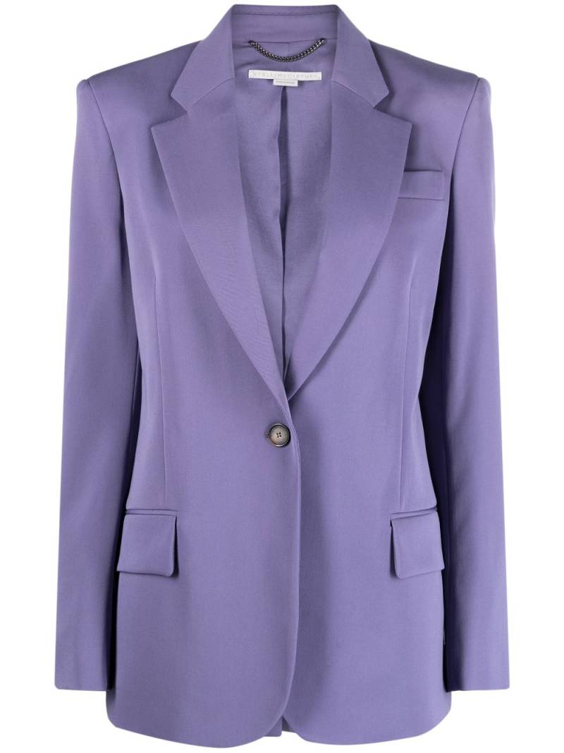 Stella McCartney long-sleeved single-breasted blazer - Purple von Stella McCartney