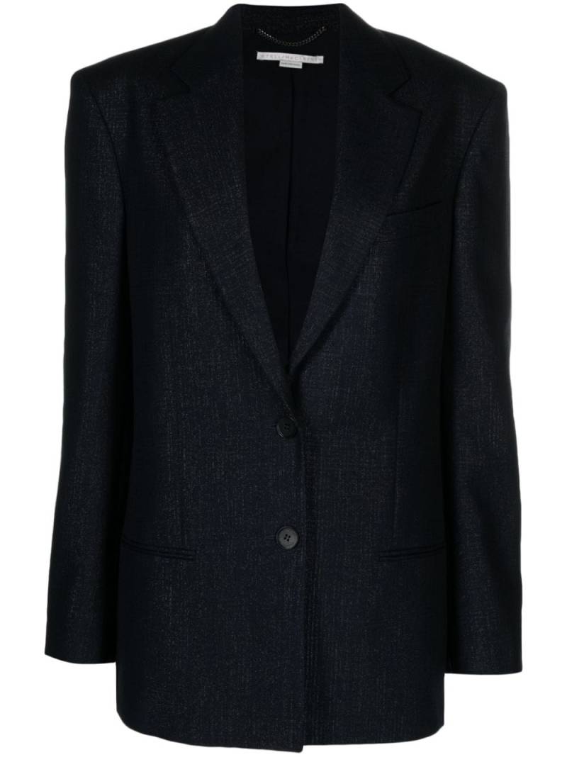 Stella McCartney lurex-detailing single-breasted blazer - Blue von Stella McCartney