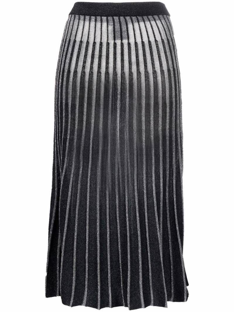 Stella McCartney metallic-threaded pleated skirt - Black von Stella McCartney