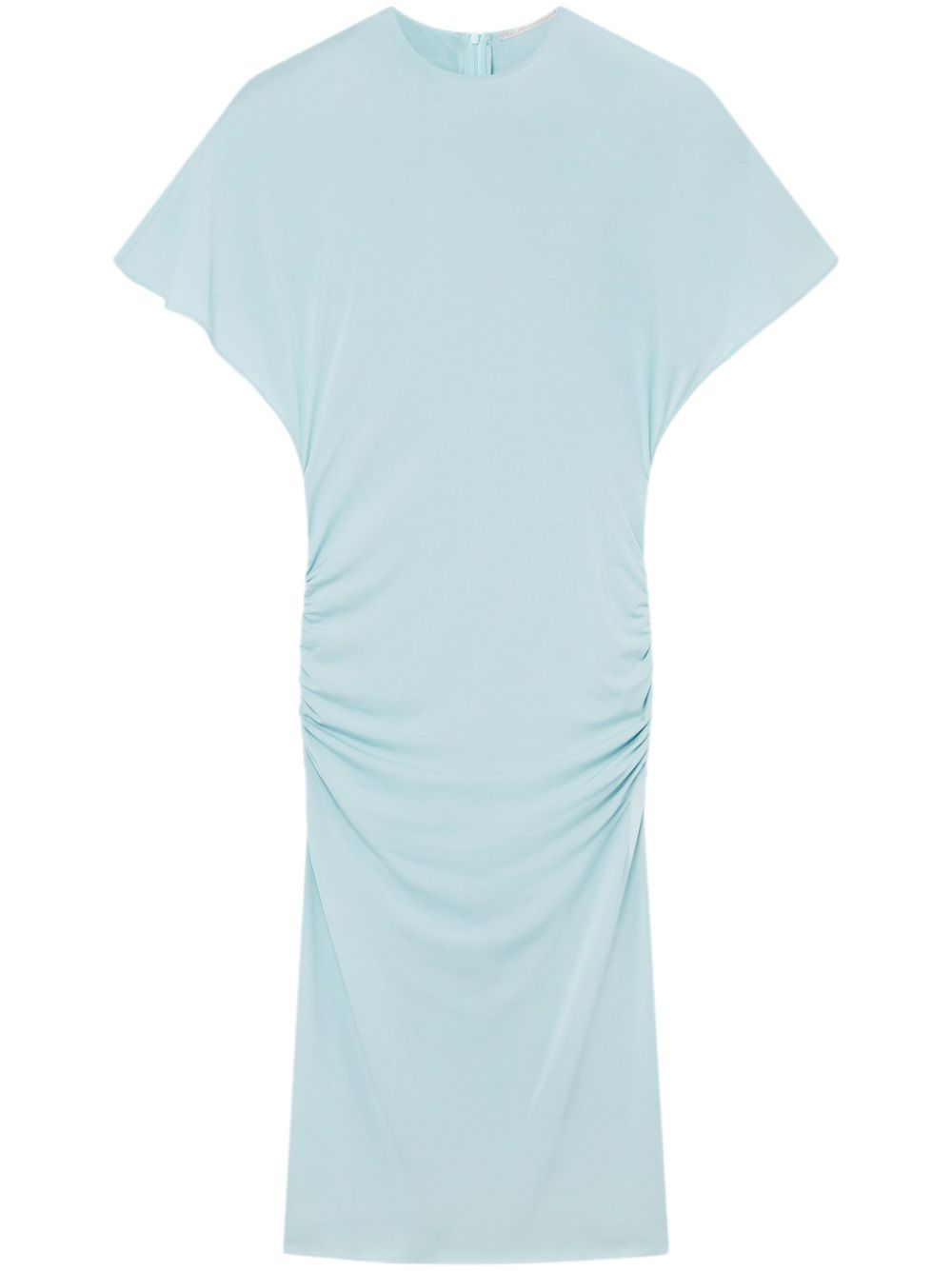 Stella McCartney padded-shoulder short-sleeve midi dress - Blue von Stella McCartney