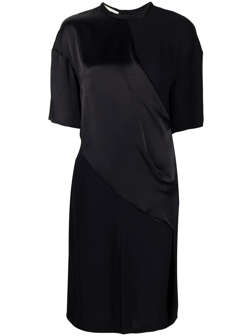 Stella McCartney panelled draped T-shirt dress - Black von Stella McCartney