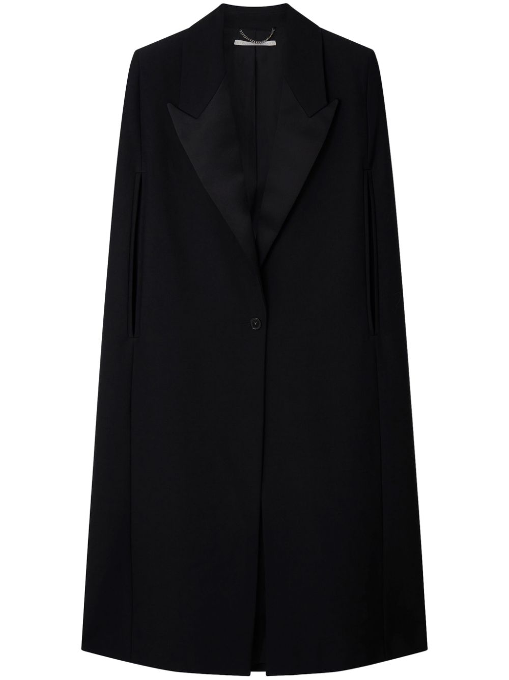 Stella McCartney peak-lapels wool cape - Black von Stella McCartney