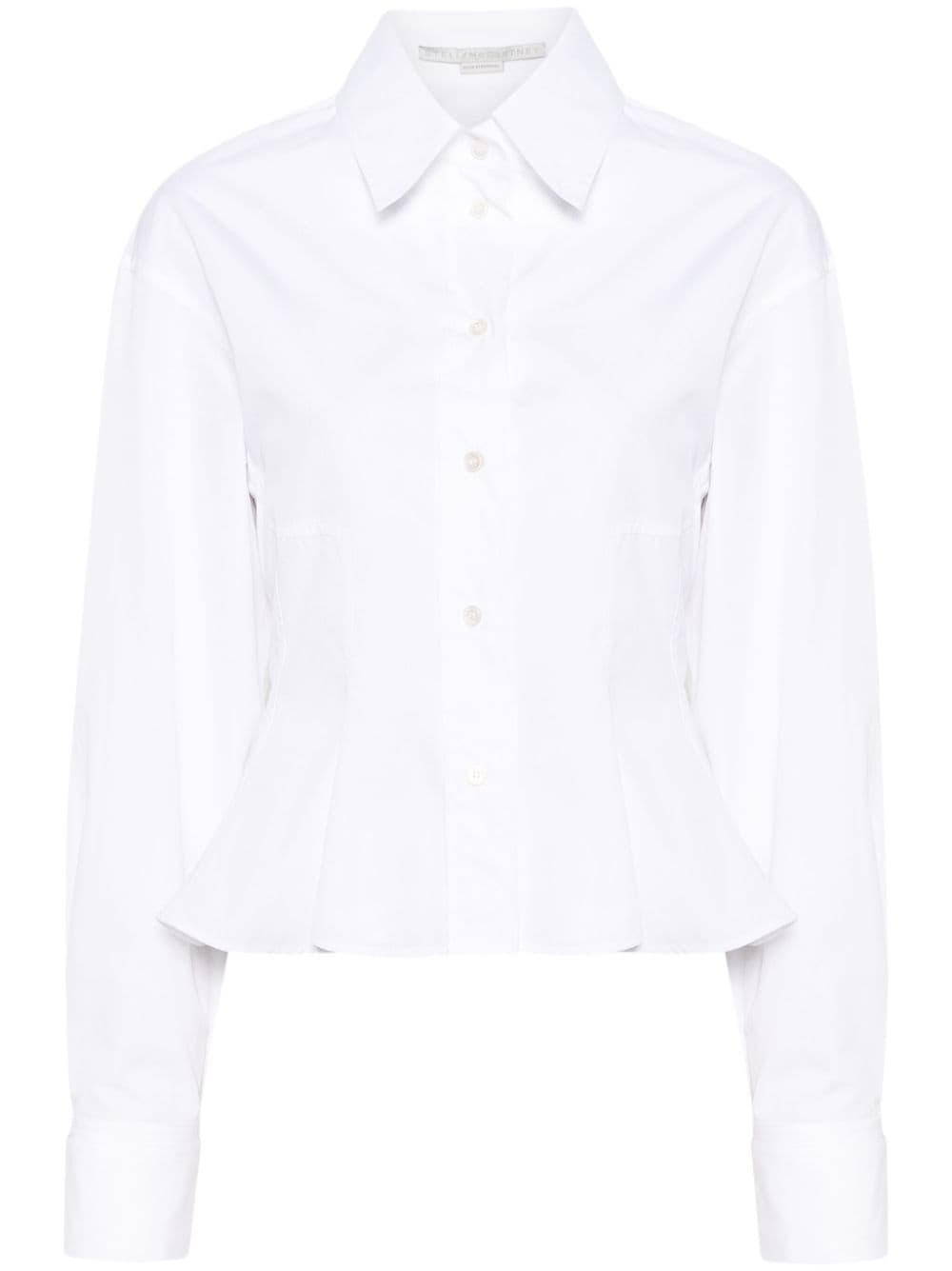 Stella McCartney peplum-waist cotton shirt - White von Stella McCartney