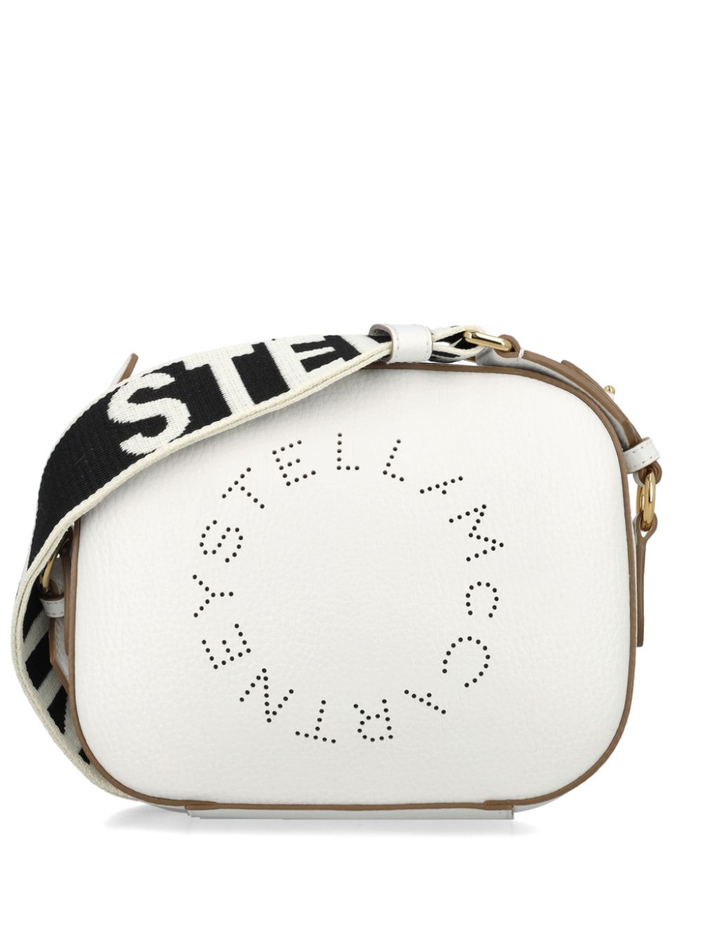 Stella McCartney perforated logo cross body bag - White von Stella McCartney