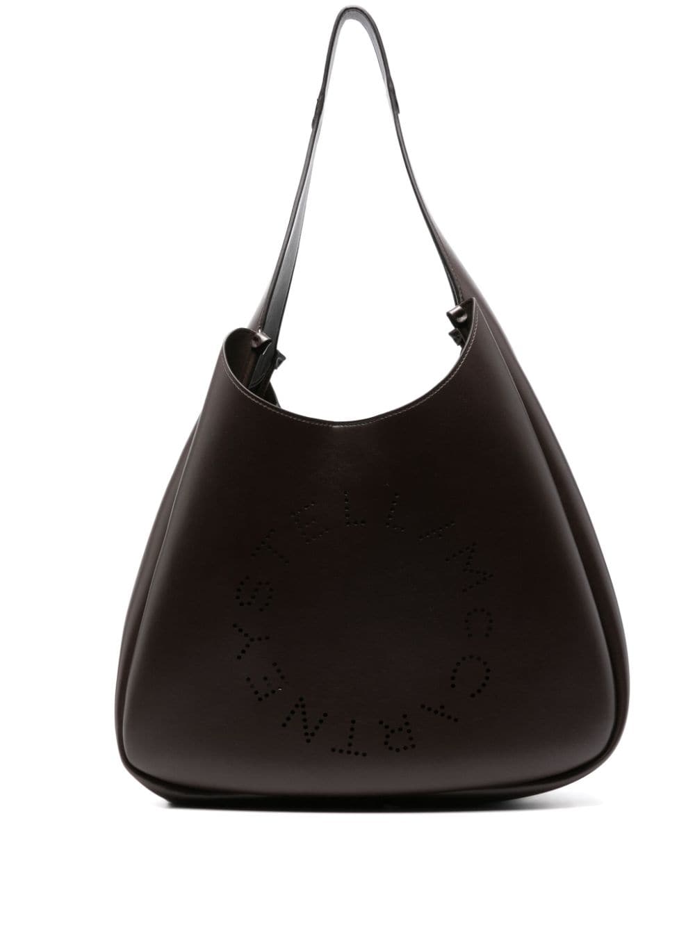 Stella McCartney perforated-logo shoulder bag - Brown von Stella McCartney