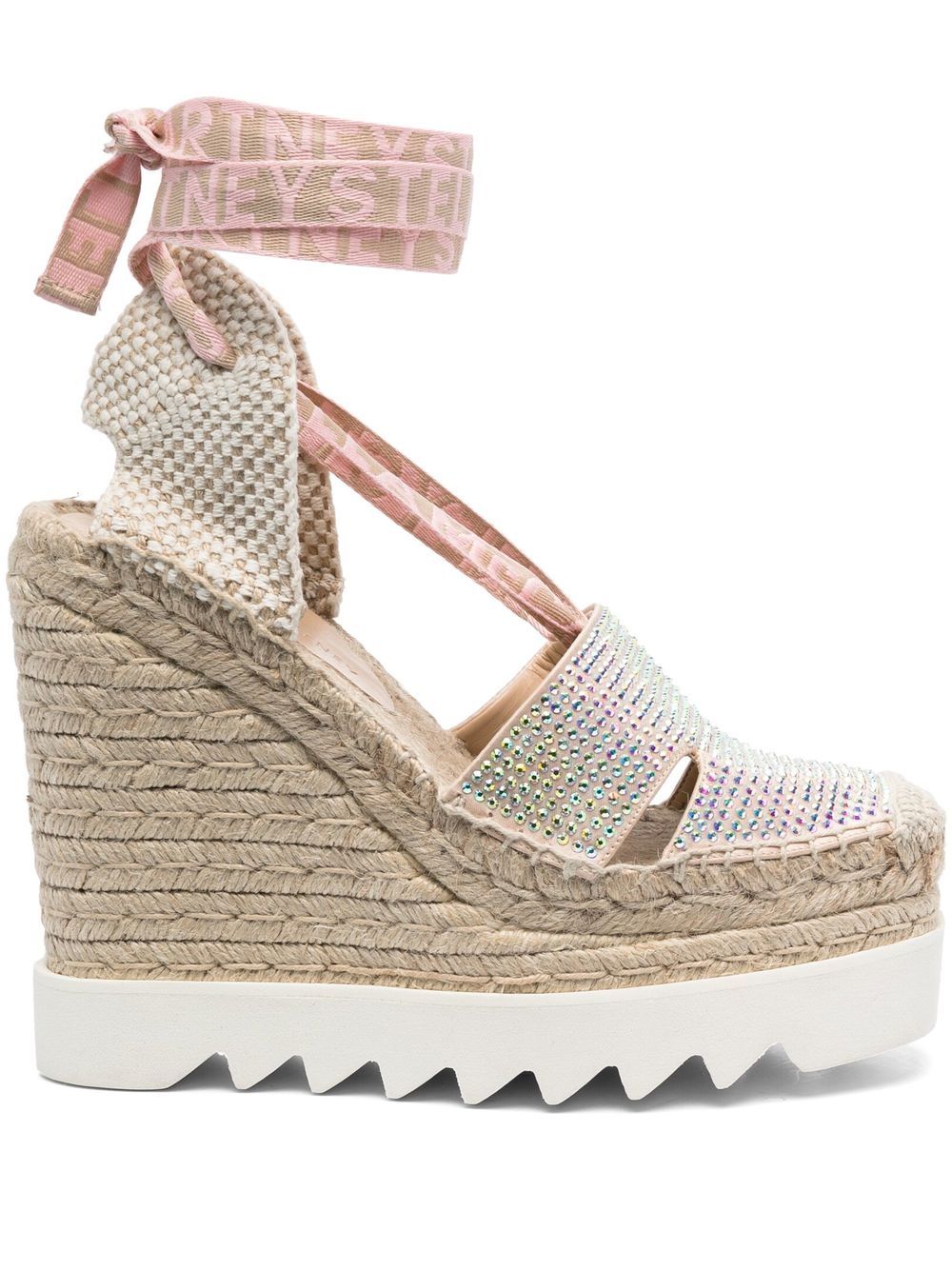 Stella McCartney platform logo-print espadrilles - Neutrals von Stella McCartney