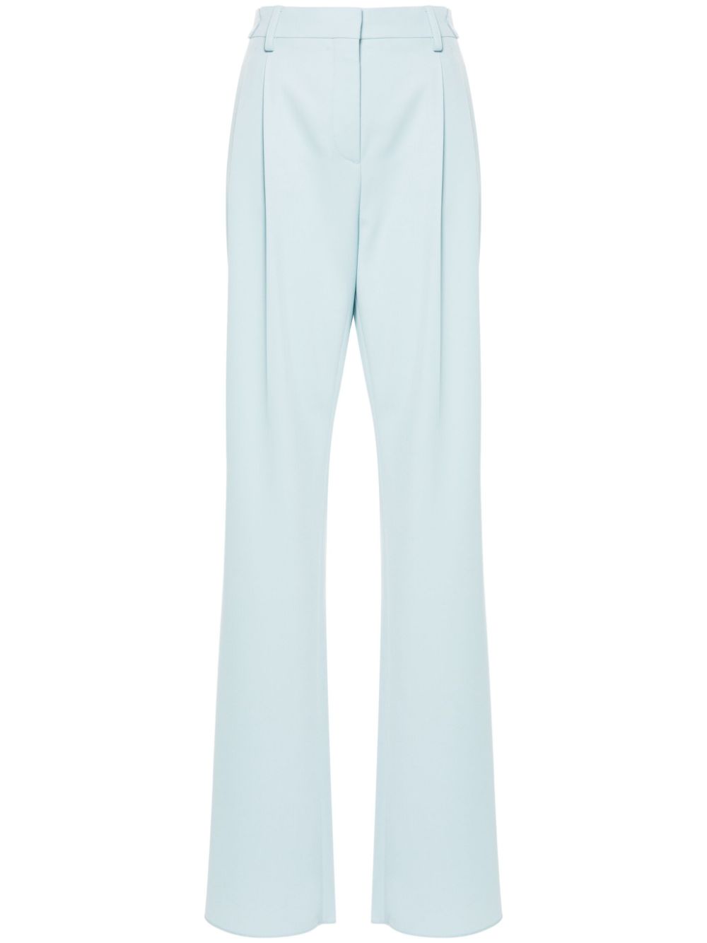 Stella McCartney pleat-detail straight-leg trousers - Blue von Stella McCartney