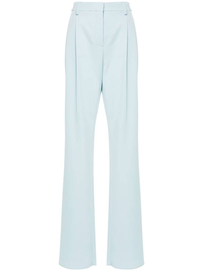 Stella McCartney pleat-detail straight-leg trousers - Blue von Stella McCartney