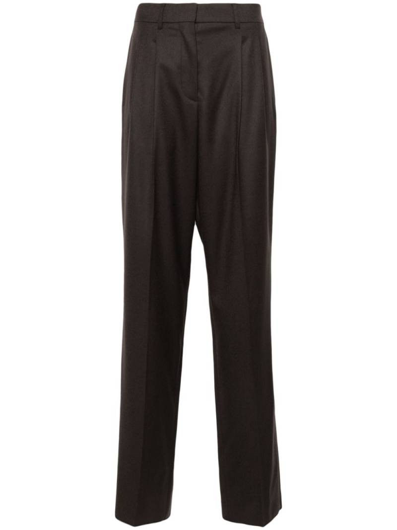 Stella McCartney pleat-detail wool trousers - Brown von Stella McCartney