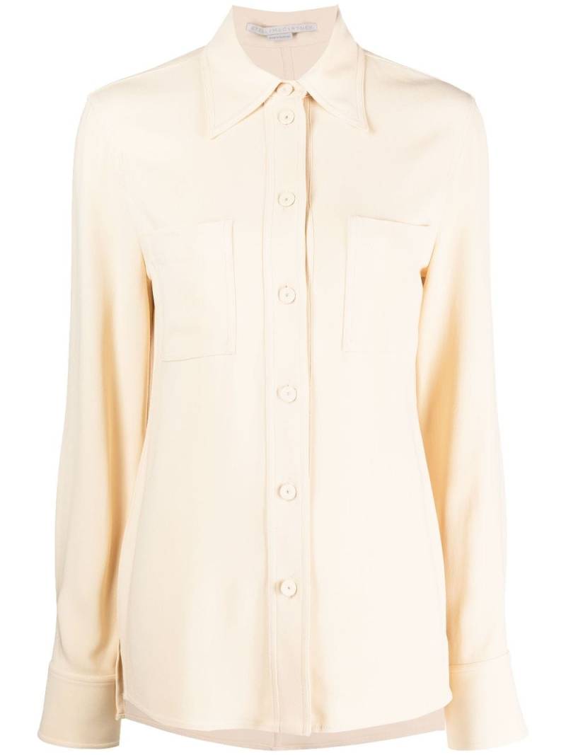 Stella McCartney pointed-collar button-up shirt - Neutrals von Stella McCartney