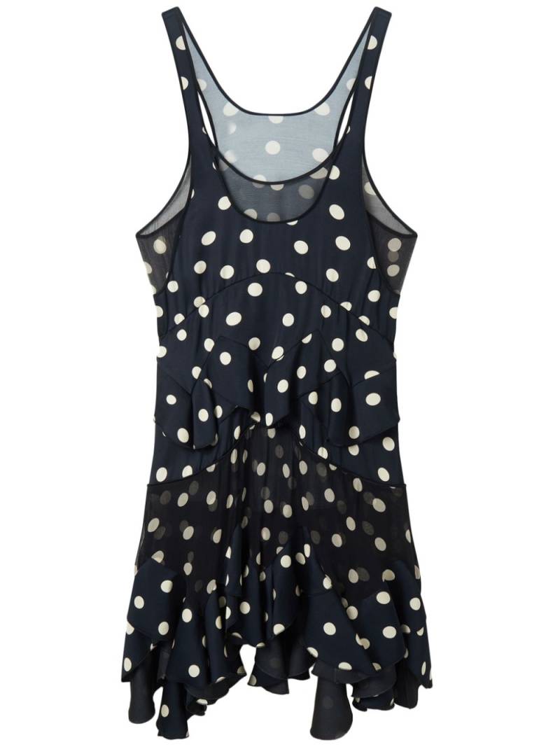 Stella McCartney polka dot-print ruffled dress - Black von Stella McCartney