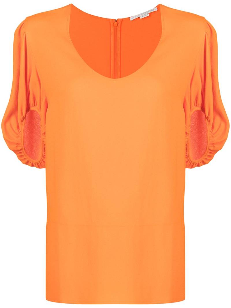 Stella McCartney puff-sleeve top - Orange von Stella McCartney