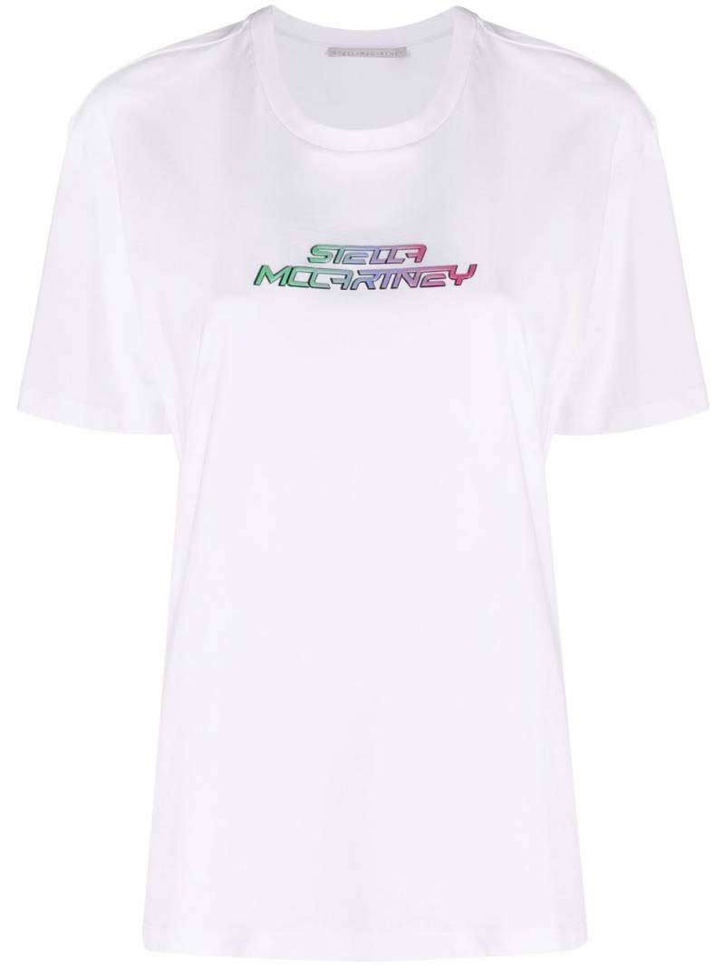 Stella McCartney raised-logo cotton T-shirt - White von Stella McCartney