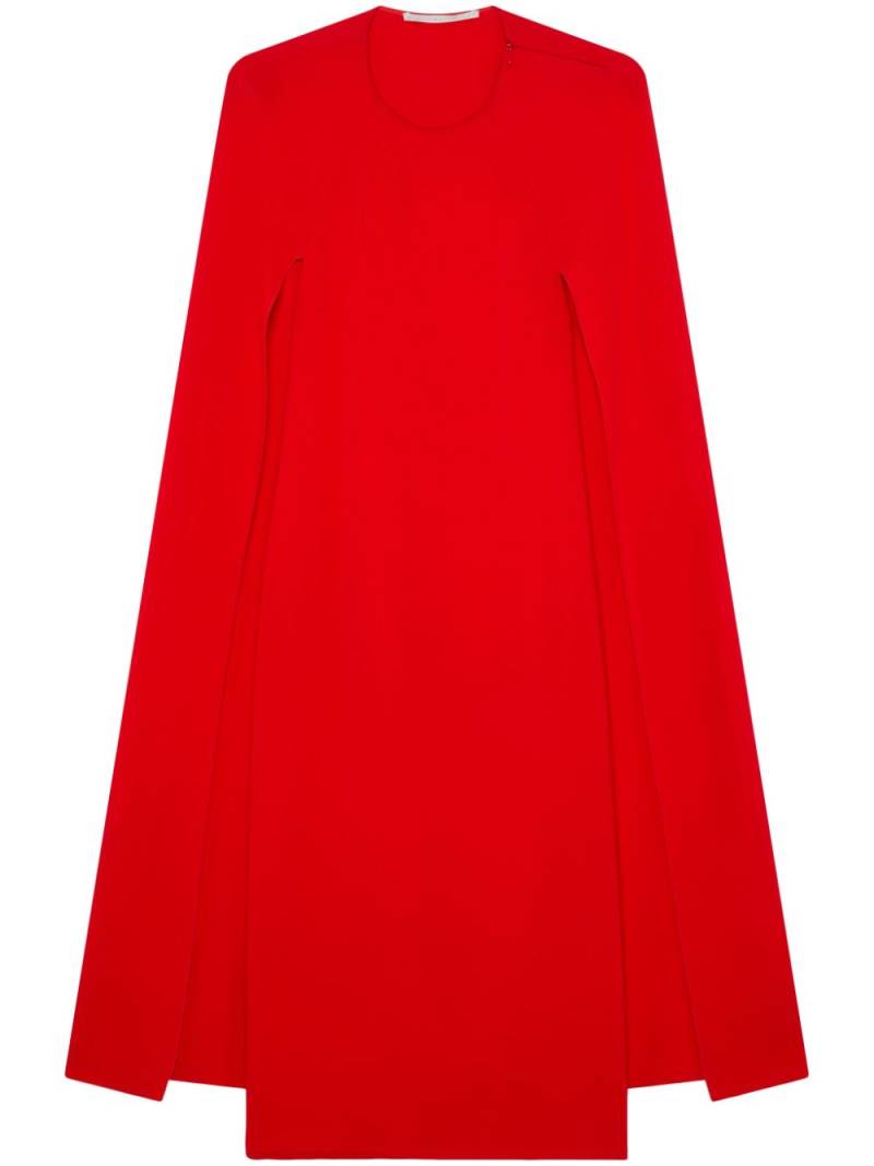 Stella McCartney round-neck cape dress - Red von Stella McCartney