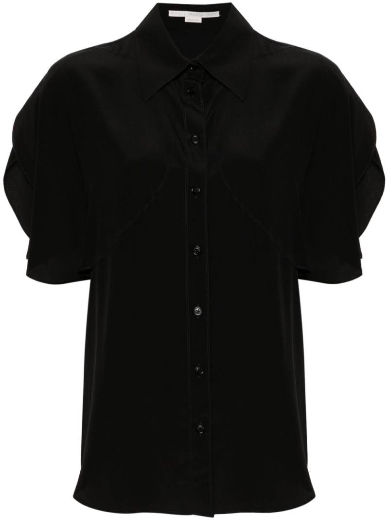 Stella McCartney ruffle-detail silk shirt - Black von Stella McCartney