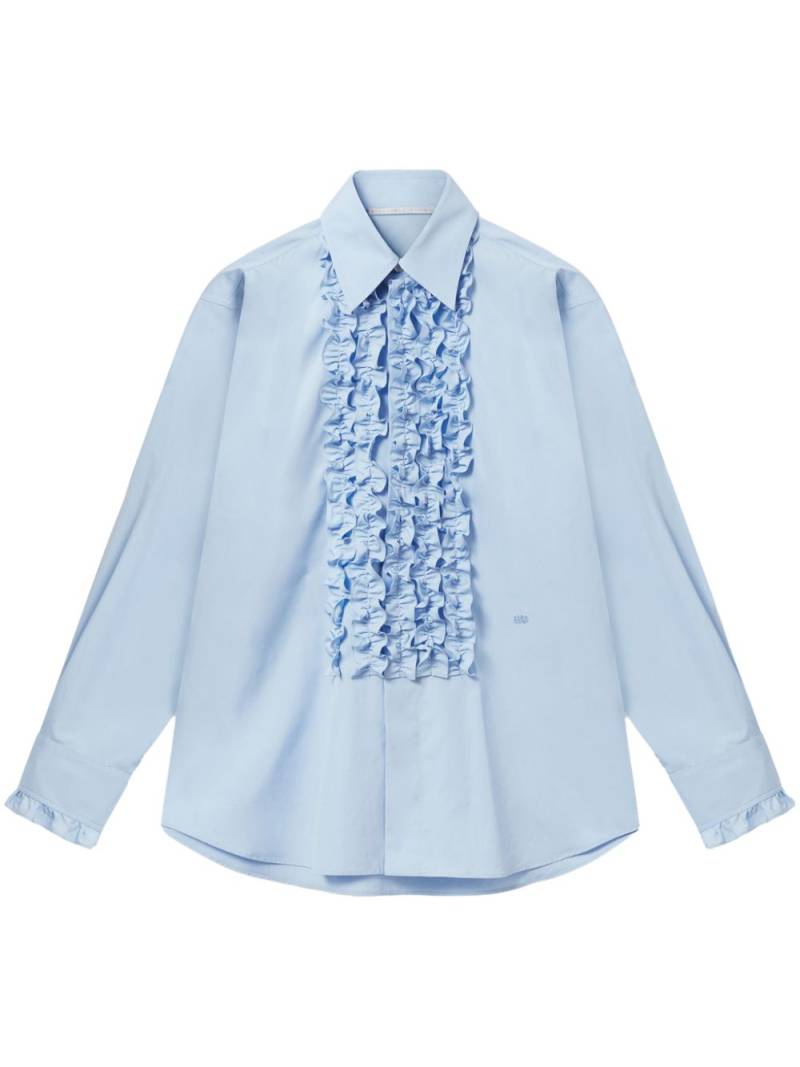 Stella McCartney ruffled shirt - Blue von Stella McCartney