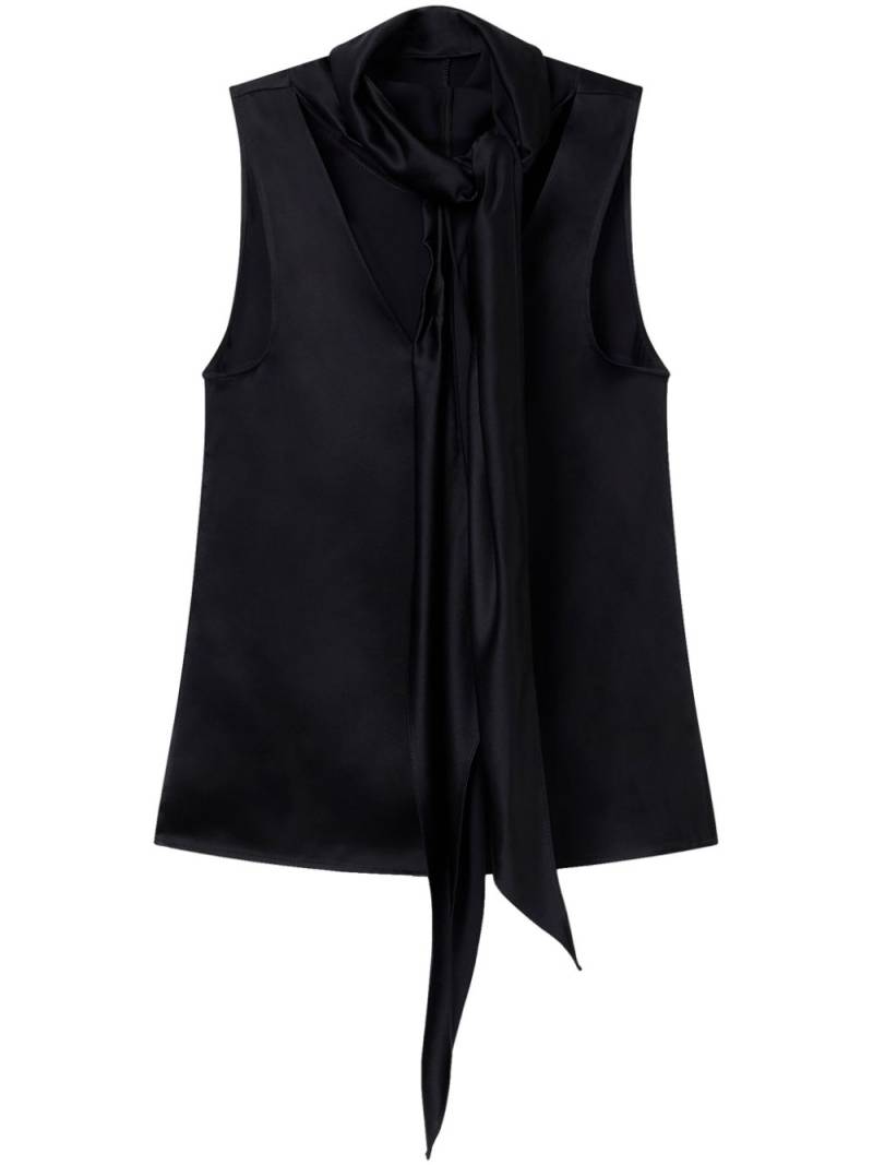 Stella McCartney scarf-collar sleeveless top - Black von Stella McCartney