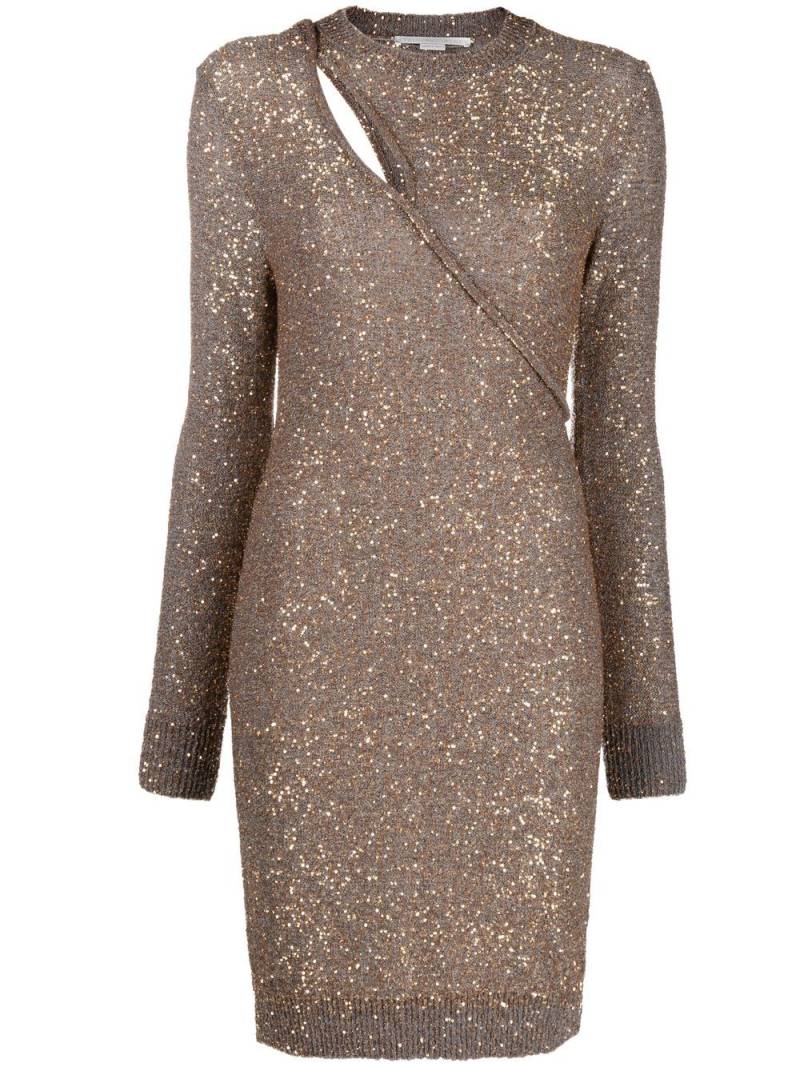 Stella McCartney sequin-embellished knitted dress - Grey von Stella McCartney