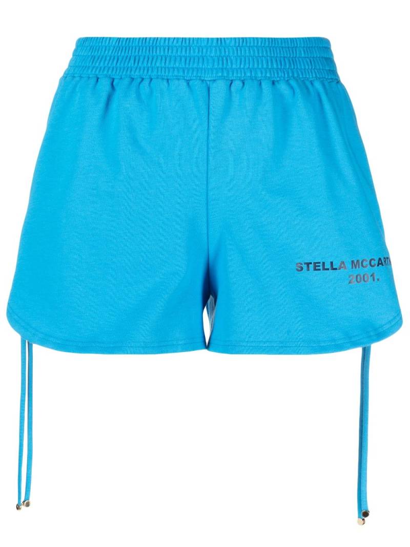 Stella McCartney side drawstring-fastening shorts - Blue von Stella McCartney