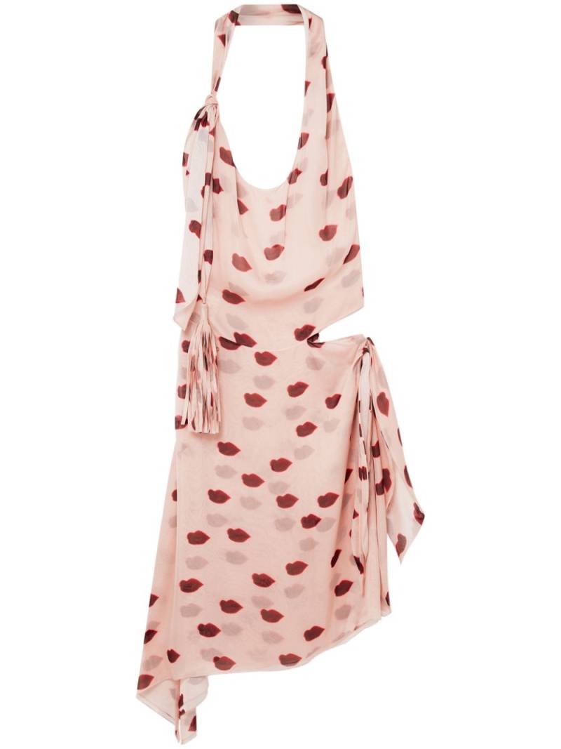 Stella McCartney sleeveless lips-print midi dress - Pink von Stella McCartney