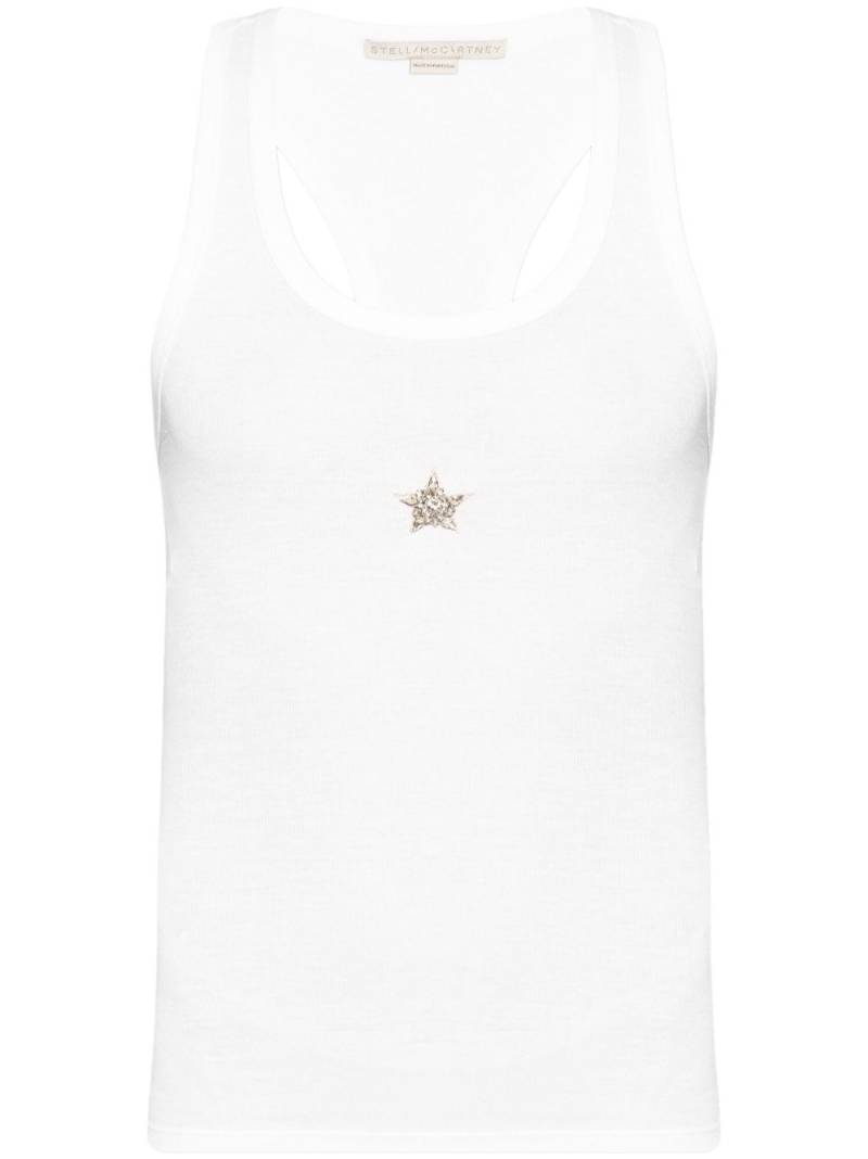 Stella McCartney star-appliqué lyocell tank top - White von Stella McCartney