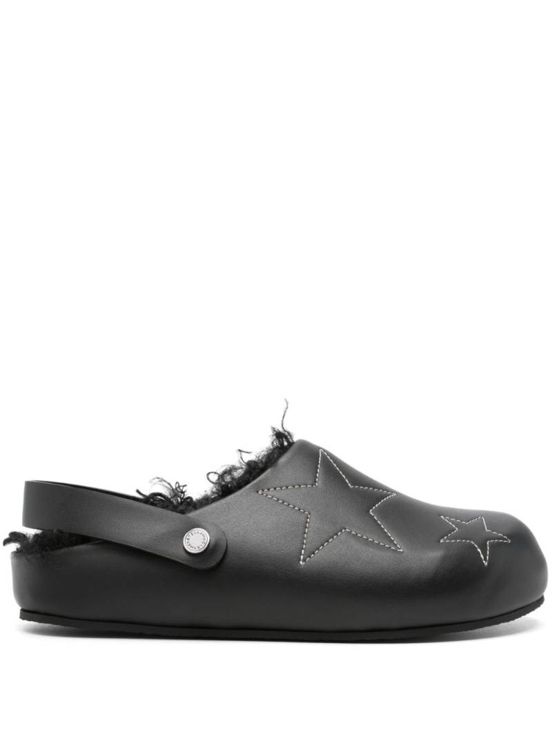 Stella McCartney star-stitched slippers - Black von Stella McCartney