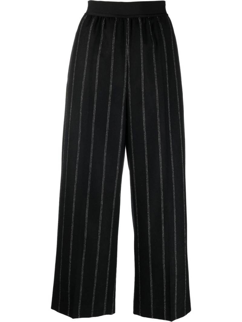 Stella McCartney stitch detailing cropped trousers - Black von Stella McCartney