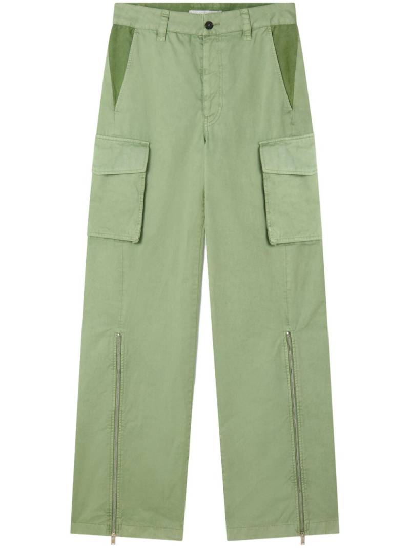 Stella McCartney straight-leg cotton cargo pants - Green von Stella McCartney