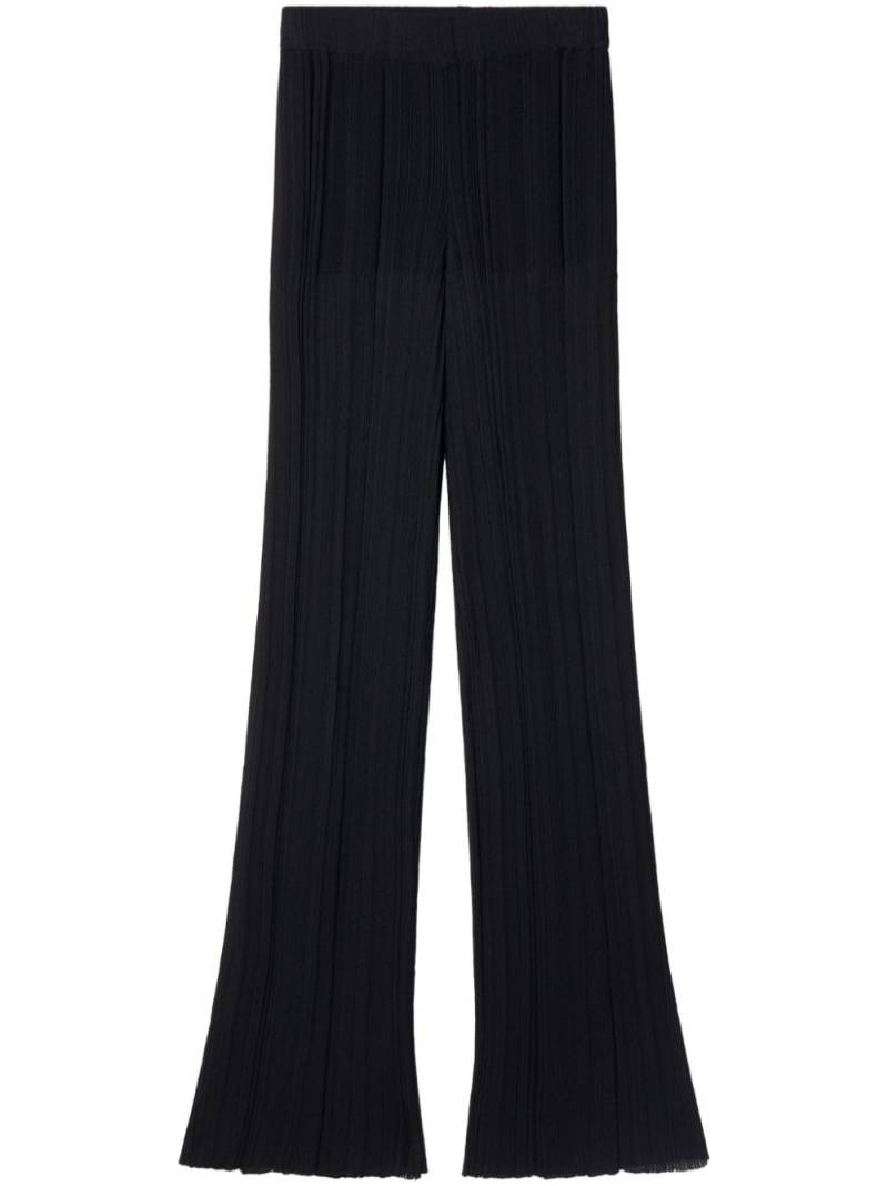 Stella McCartney straight-leg plissé-effect trousers - Black von Stella McCartney