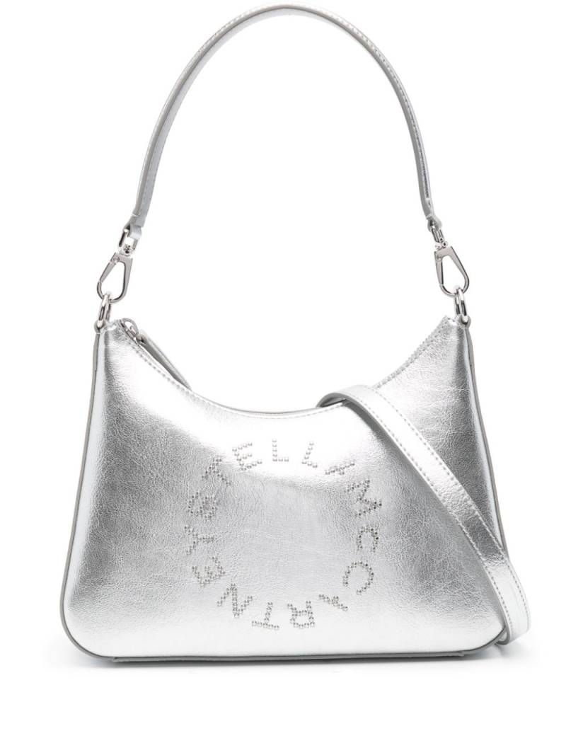 Stella McCartney studded-logo metallic shoulder bag - Silver von Stella McCartney