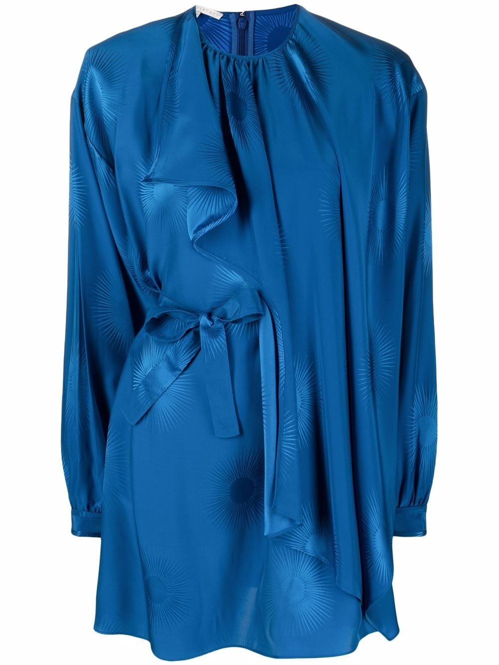 Stella McCartney sun motif draped dress - Blue von Stella McCartney