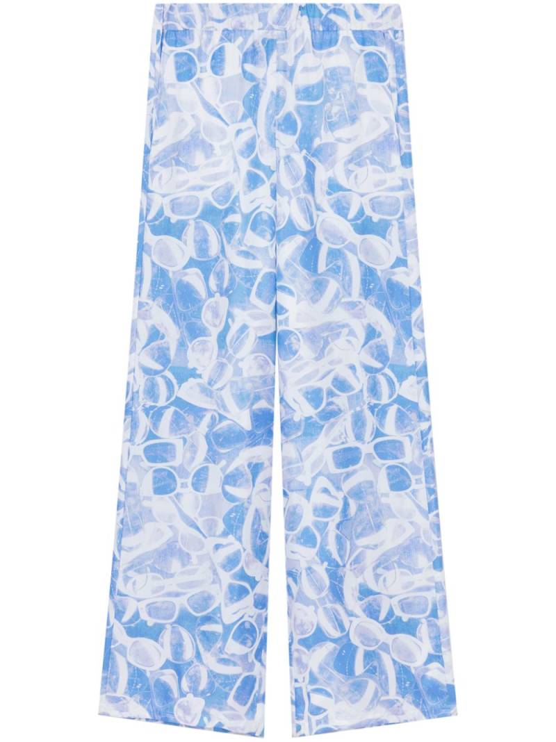 Stella McCartney sunglasses print pajama trousers - Blue von Stella McCartney