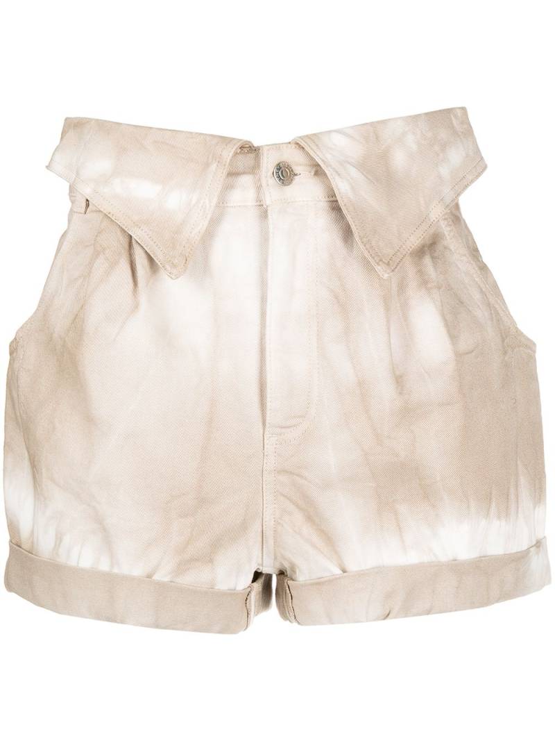 Stella McCartney tie-dye denim shorts - Neutrals von Stella McCartney