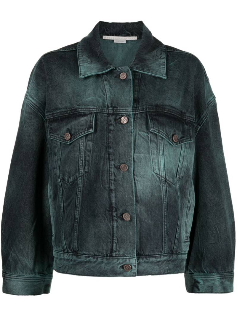 Stella McCartney tie-dye oversized denim jacket - Blue von Stella McCartney