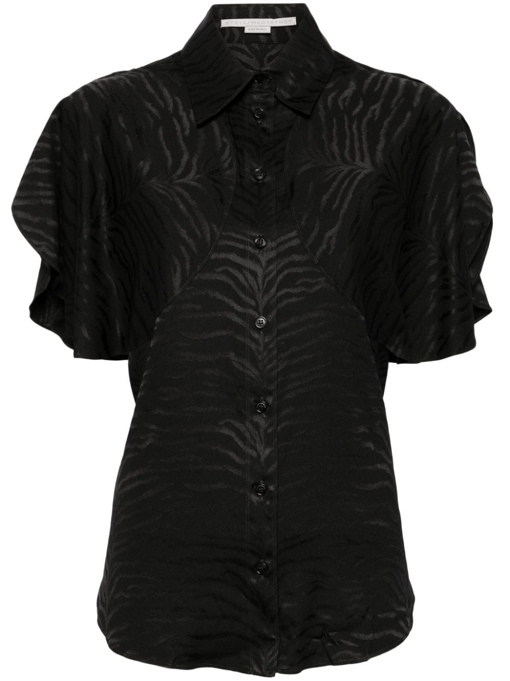 Stella McCartney tiger-print short-sleeved shirt - Black von Stella McCartney