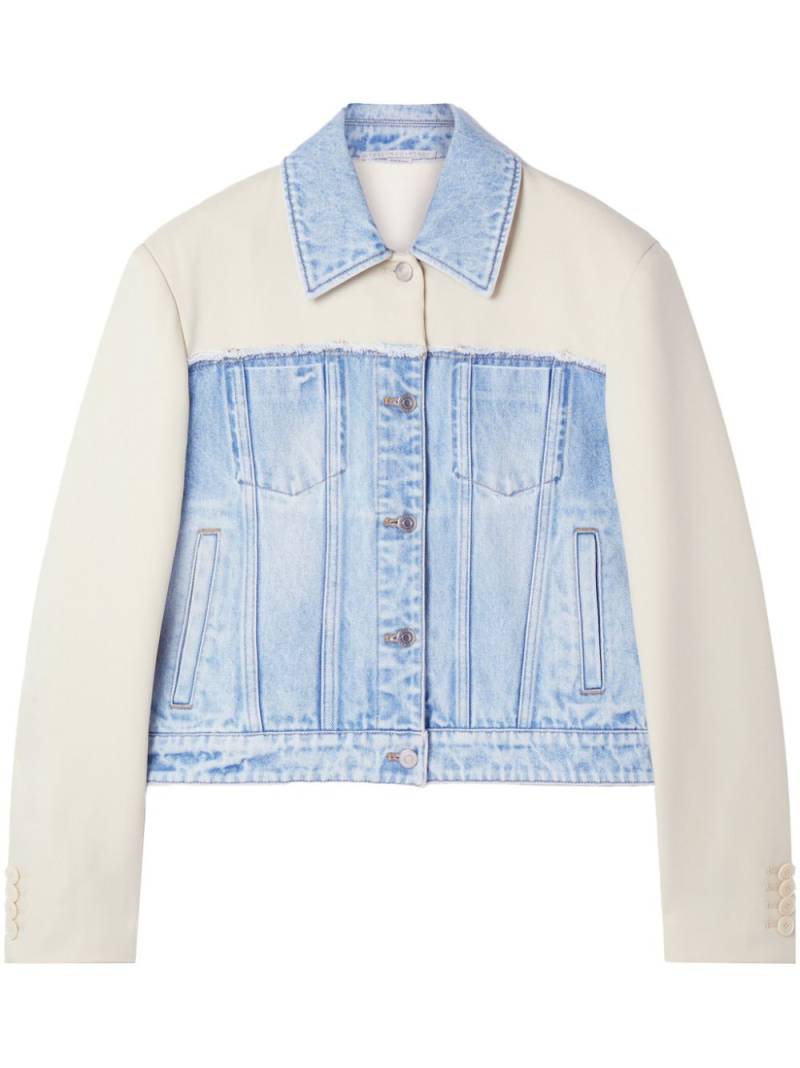 Stella McCartney two-tone panelled denim jacket - Blue von Stella McCartney