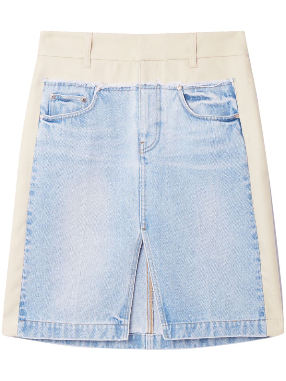 Stella McCartney two-tone panelled denim skirt - Blue von Stella McCartney