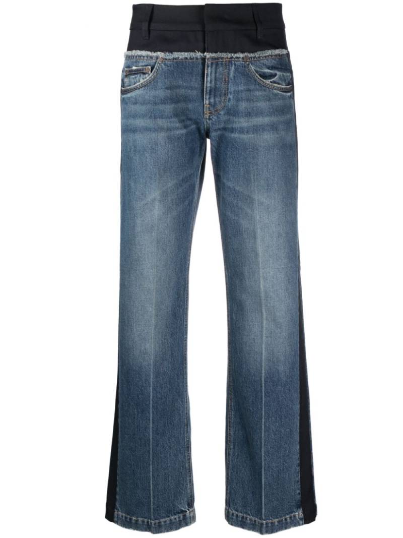 Stella McCartney two-tone straight-leg jeans - Blue von Stella McCartney