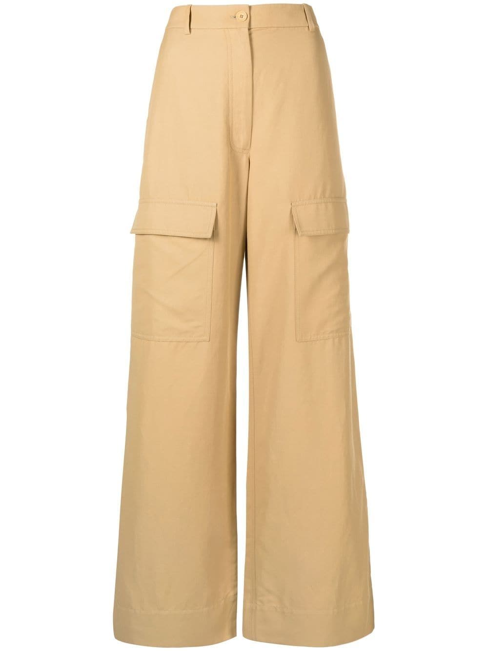 Stella McCartney wide-leg flap-pocket trousers - Neutrals von Stella McCartney